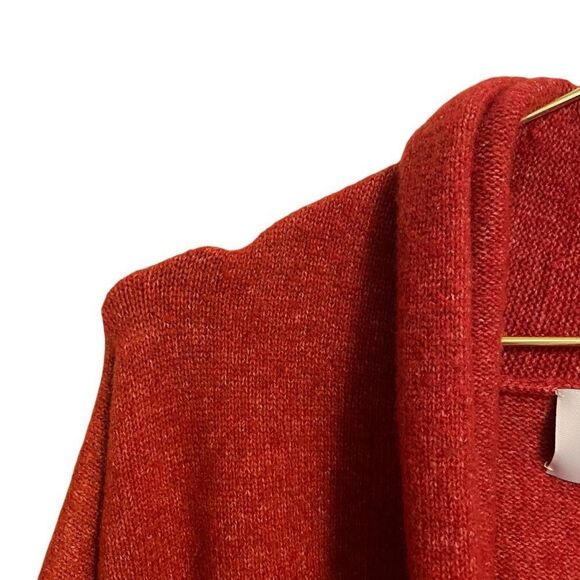 Beryll Cocoon Cashmere Cardigan Oversized Open Front Rust OS NWT - Picture 4 of 7